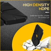 Outsunny 4 Piece Umbrella Base Stand Cantilever Offset Patio Umbrella Weight Plates w/ U Locking, 123 lb Capacity Water or 158 lb Capacity Sand, Black(m-6)