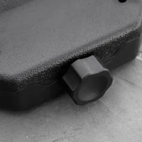 Outsunny 4 Piece Umbrella Base Stand Cantilever Offset Patio Umbrella Weight Plates w/ U Locking, 123 lb Capacity Water or 158 lb Capacity Sand, Black(m-8)