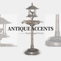 Outsunny 3-in-1 Garden Bird Bath Bowl Pedastal with Bird Feeder, Large Water Basin, & Underneath Flower Planter, Gold(m-7)