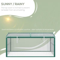 Outsunny Aluminium Cold Frame Greenhouse Garden Portable Raised Planter with Openable Top, 51" x 28" x 24"(m-6)