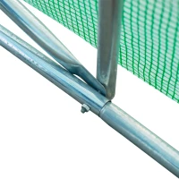Outsunny 26' x 10' x 6.6' Walk-in Tunnel Hoop Greenhouse, PE Cover, Steel Frame, Roll-Up Zipper Door & 12 Mesh Windows for Flowers, Vegetables, Tropical Plants, Light Green(m-9)