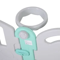 Qaba Baby Enclosure, 14 Panels Baby Playpen Baby Play Yard, Indoor & Outdoor Kids Activity Center, Green(m-10)