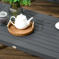 Outsunny Patio Furniture Set 4 Pieces, Outdoor Conversation Set with Water-Resistant Cushions, Coffee Table, 3-Seater Sofa, 2 Chairs for Backyard Porch, Poolside, Balcony, Gray(m-7)