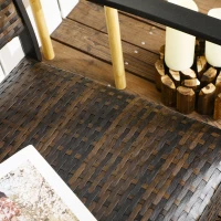 Outsunny Wicker Loveseat, 2-person Patio Furniture Couch, Outdoor Rattan Sofa with Quick Dry Foam and Steel Frame for Balcony, Deck, Garden, and Poolside, Brown(m-9)