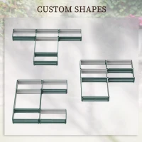Outsunny Steel Raised Garden Bed, Set of 5 Large Box Planters for Outdoor Plants Vegetables Flowers Herbs, 8x8x1ft, Green(m-4)