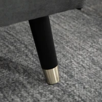 HOMCOM Ottoman Bench with Storage, Velvet Footrest Shoe Bench with Hinged Lid, Lift Top Bed Bench for Entryway Living Room, Charcoal Grey(m-10)