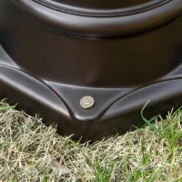 Outsunny 94.5" Solar Lamp Post Light, Dusk to Dawn Vintage Style Street Light, Aluminum Solar Powdered Lamp, PIR Motion Sensor for Garden, Lawn, Pathway, Driveway, Brown(m-9)