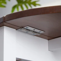 HOMCOM 55" Wood Kitchen Table, Drop Leaf Tables for Small Spaces, Brown(m-8)