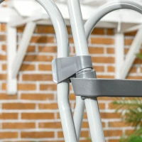 Outsunny 70" Above Ground Swimming Pool Ladder, A-Frame Deck Ladder with Top Platform, Non-slip Steps & Rounded Handrails for 48" Pool Wall Height, Gray(m-8)
