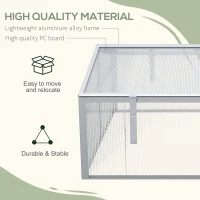 Outsunny 39" Aluminum Vented Cold Frame Mini Greenhouse Kit with Adjustable Roof, Polycarbonate Panels, & Strong Design(m-5)