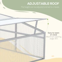 Outsunny 39" Aluminum Vented Cold Frame Mini Greenhouse Kit with Adjustable Roof, Polycarbonate Panels, & Strong Design(m-4)