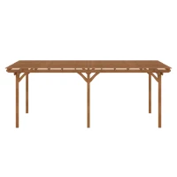 Outsunny 12' x 20' Outdoor Pergola, Wood Gazebo Grape Trellis with Stable Structure for Climbing Plant Support, Garden, Patio, Backyard, Deck(m-9)