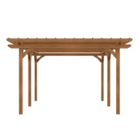 Outsunny 12' x 20' Outdoor Pergola, Wood Gazebo Grape Trellis with Stable Structure for Climbing Plant Support, Garden, Patio, Backyard, Deck(m-8)