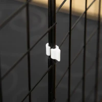 PawHut Small Animal Cage with 16 Panels, Portable Metal Wire Pet Fence with Door, Non-slip Feet for Bunny Guinea Pig(m-11)