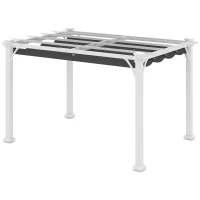 Outsunny 13' x 10' Outdoor Retractable Pergola Canopy, Wood Gazebo Sun Shade Shelter for Grill, Garden, Patio, Backyard, Deck(m-8)