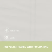 Outsunny 13' x 4' Retractable Awning, Garden Awnings for Doors and Windows with Easy Chain Operation and UV30+ Fabric, Sun Canopies for Patio, Deck, Balcony, and Yard, Beige(m-4)