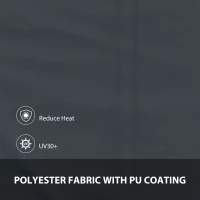 Outsunny 13' x 4' Retractable Awning, Garden Awnings for Doors and Windows with Easy Chain Operation and UV30+ Fabric, Sun Canopies for Patio, Deck, Balcony, and Yard, Dark Gray(m-4)