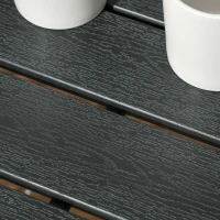 Outsunny Wicker Outdoor Patio Furniture Set, L-Shaped 7 Piece Outdoor Dining Sectional Sofa with Dining Table and Chair, Storage Loveseat, Ottomans and Cushions, Mixed Gray(m-9)