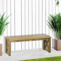 Outsunny 2 Seater Wooden Garden Bench, Outdoor Patio Loveseat with Pine Wood Frame for Park, Porch and Lawn, Brown(m-7)