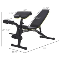 Soozier Adjustable Sit-Up Dumbbell Bench Multi-Functional Purpose Hyper Extension Bench With Adjustable Seat and Back Angle(m-3)