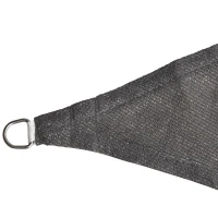 Outsunny 12' x 12' x 12' Triangle Sun Shade Sail with Led Lights, 90% UV Block Outdoor Shade Cloth Sunscreen Canopy for Lawn Patio Garden Yard,(m-10)