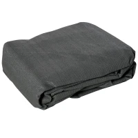 Outsunny 12' x 12' x 12' Triangle Sun Shade Sail with Led Lights, 90% UV Block Outdoor Shade Cloth Sunscreen Canopy for Lawn Patio Garden Yard,(m-9)