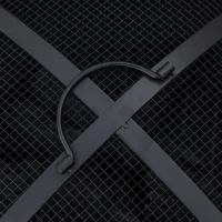 Outsunny 24" Outdoor Fire Pit with Stone Effect, Wood-burning Firepit Fireplace with Spark Screen and Poker for Backyard Camping Bonfire, Gray(m-10)