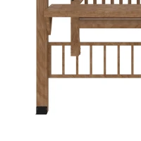 Outsunny 14' x 10' Outdoor Pergola, Wooden Gazebo Grill Canopy with Bar Counters and Seating Benches, for Garden, Patio, Backyard, Deck(m-10)