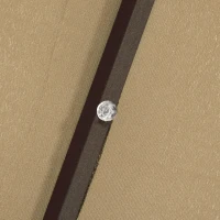 Outsunny 6.5x10ft Patio Umbrella Rectangle Solar Powered Tilt Aluminum Outdoor Market Parasol with LEDs Crank (Light Coffee)(m-10)