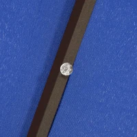 Outsunny 6.5x10ft Patio Umbrella Rectangle Solar Powered Tilt Aluminum Outdoor Market Parasol with LEDs Crank (Dark Blue)(m-10)