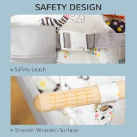 Outsunny Indoor Baby Swing with 2 Cushions, Infant Chair Hanging Rope Max.176 Lbs, w/ Cotton Weave for Home Patio Lawn, 6 Months to 3 Years Old, Gray(m-5)