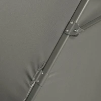 Outsunny 9.6' Cantilever Patio Umbrella Outdoor Hanging Offset Umbrella, Cross Base, 360° Rotation Aluminum Poles, Grey(m-9)
