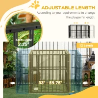 PawHut 33" - 60" x 31.5" Indoor & Outdoor Dog Playpen for Small & Medium Dogs, Dog Kennel Outdoor Playpen Dog Exercise Pen with Tall Height, Dog Run Enclosure(m-5)