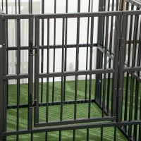 PawHut 33" - 60" x 31.5" Indoor & Outdoor Dog Playpen for Small & Medium Dogs, Dog Kennel Outdoor Playpen Dog Exercise Pen with Tall Height, Dog Run Enclosure(m-9)