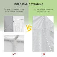 Outsunny 10' x 28' Party Gazebo Tent, Portable Folding Wedding Tent, Garden Canopy Event Shelter, Outdoor Sunshade with 8 Removable Sidewalls, White(m-5)