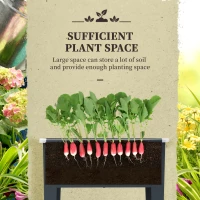 Outsunny Raised Garden Bed with Wheels, 25"x 22" x 31" Galvanized Steel Elevated Planter Box with Legs, Storage Shelf for Outdoor Backyard, Patio to Grow Vegetables, Flowers, Gray(m-5)