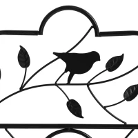 Outsunny 2 Pack Garden Trellis for Climbing Plants, Outdoor Metal Grid Panels with Birds and Leaves, for Roses, Vine Flower, Cucumber, Clematis, 59" Tall(m-7)