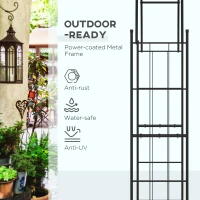 Outsunny 7FT Garden Arch Trellis, Outdoor Wedding Arbor for Ceremony for Climbing Roses, Vines and Plants(m-6)