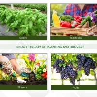 Outsunny 26' x 10' x 7' Large Steeple Walk-in Greenhouse Outdoor Garden Plant Seed Tunnel Grow Tent Steel Frame, Green(m-6)