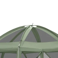 Outsunny Camping Tent for 6-8 Person, Portable Family Tent with Carrying Bag, Easy Set Up for Hiking and Outdoor, Dark Green(m-9)