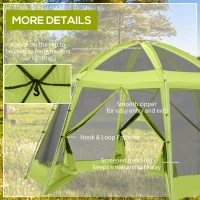 Outsunny Camping Tent for 6-8 Person, Portable Family Tent with Carrying Bag, Easy Set Up for Hiking and Outdoor, Green(m-6)