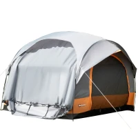 Outsunny 3-4 Person SUV Tent for Camping, UV30+ Double Door Camping Tent Truck Tent with 2000 mm Water Column, Groundsheet, Portable Carry Bag(m-2)