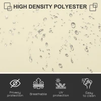 Outsunny 118" x 63" Retractable Side Awning Patio Outdoor Folding Privacy Screen with Resistance to UV Rays & Wind, Cream White(m-7)