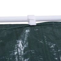 Outsunny 2pc 9.6'L x 6.3'H Canopy Gazebo Side Panel Party Tent Outdoor Shelter Side Panel Wall with Straps Green(m-8)