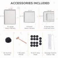 PawHut Pet Playpen Small Animal Cage Transparent Customizable Fence with Door for Hamster, Guinea Pigs, Chinchilla, 14 x 18 in(m-8)