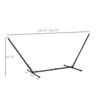Outsunny Universal Hammock Stand 10-13ft Adjustable Steel Stand Space-Saving and Portable Carrying for Indoor and Outdoor Use, Black(m-3)