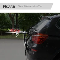 HOMCOM Compact Trunk Mount 2 Bikes Rack Foldable Universal Bicycle Carrier Fits Most Sedans Hatchbacks Minivans SUVs(m-4)