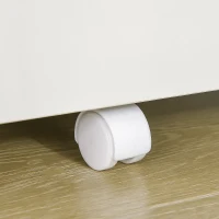 Vinsetto Vertical Filing Cabinet with 2 Drawers, Rolling Locking File Cabinet with Hanging Bars for Legal Size and Wheels, for Home Office Study, White(m-10)