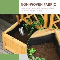 Outsunny Set of 2 Raised Garden Bed with Trellis Board Flower Stand Lattice Panels for Plants, Flowers or Vine Outdoor Indoor, Orange(m-4)