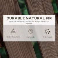 Outsunny Adirondack Loveseat, Wooden with Weather-Protection Paint, Ergonomic Design, Sloping Seat with Wide Armrests, Fire Pit Chair for 2, for Patio, Porch, Backyard, Garden, Brown(m-7)